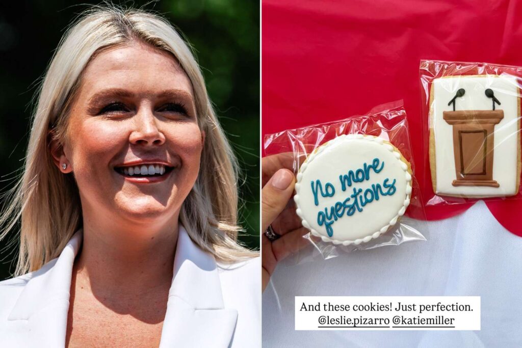 Karoline Leavitt Celebrates Her Departure as White House Press Secretary with ‘No More Questions’ Cookies