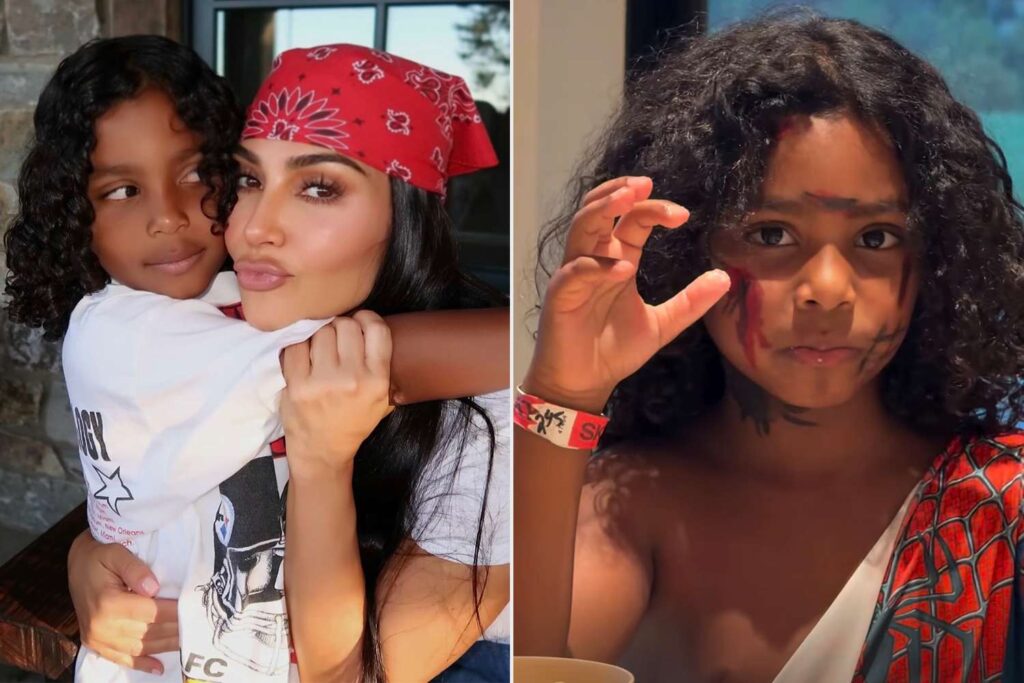 Kim Kardashian Says She’s ‘Savoring Every Moment’ with Youngest Son Psalm, 7, as He Dresses Up as Spider-Man for Dinner