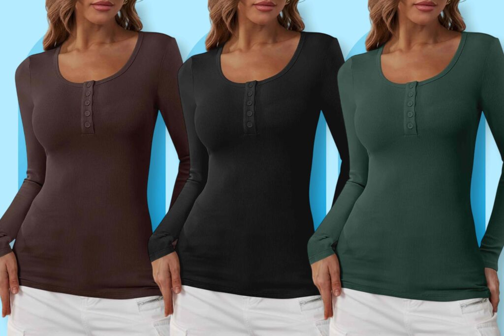 Shoppers Are Scooping Up This $10 Henley Shirt in Multiple Colors — It’s a ‘Great Closet Staple’ for Fall Layering