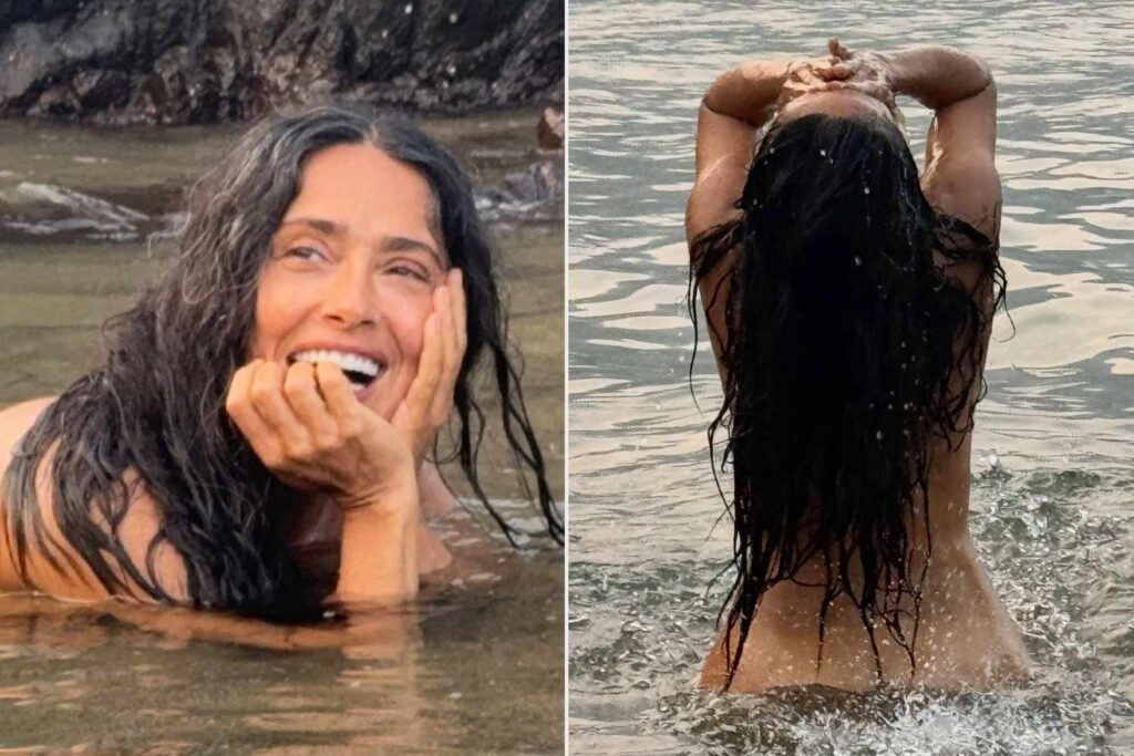 Salma Hayek Goes Skinny Dipping to Celebrate 60th Birthday