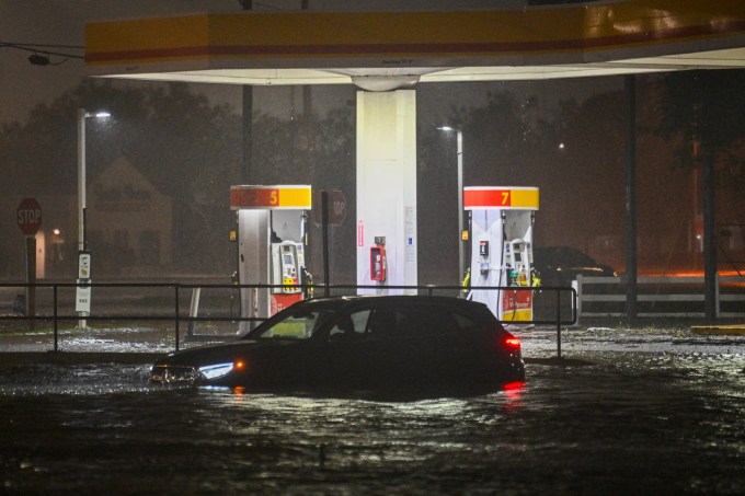 A Car is Submerged in Brandon