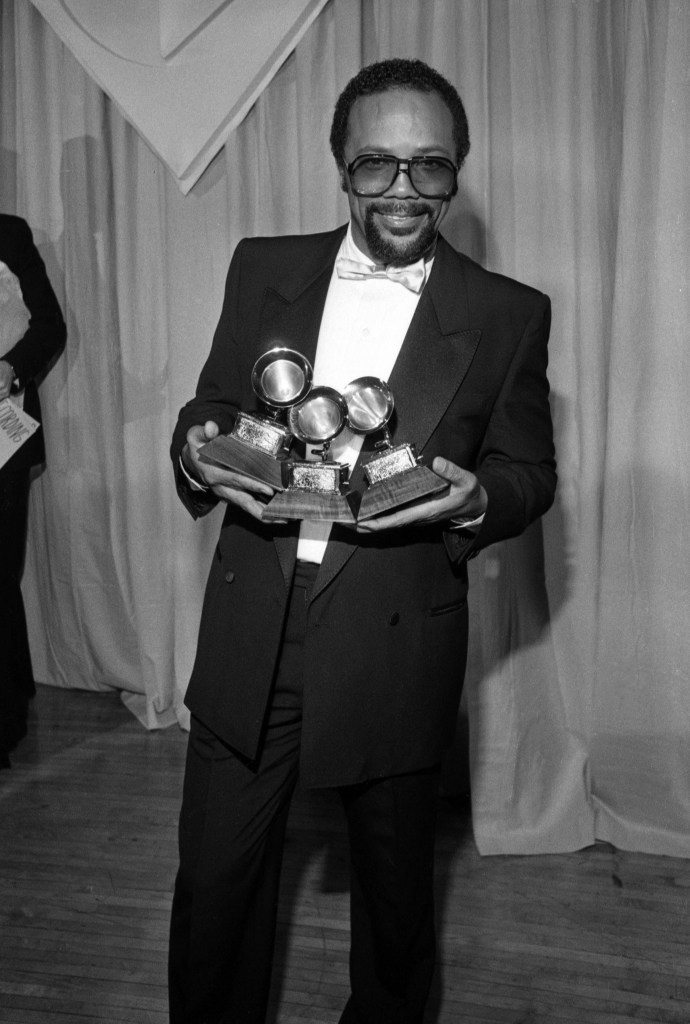 Quincy Jones at the 24th Annual Grammy Awards at the Shrine Auditorium on February 24, 1982. (Photo by Ralph Dominguez/MediaPunch via Getty Images)