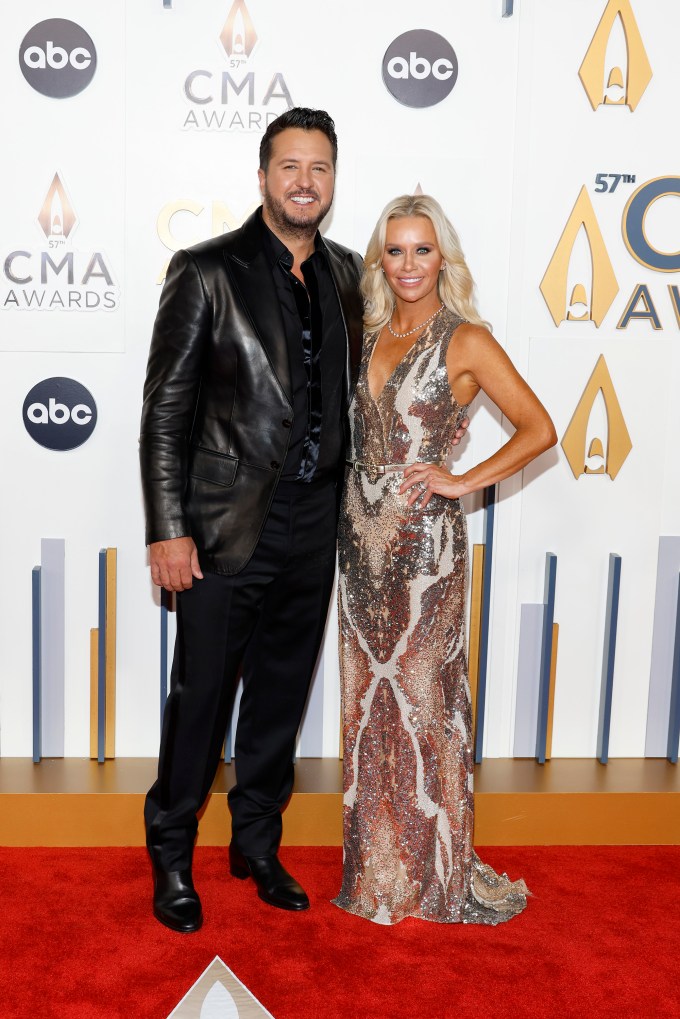 Luke Bryan & Wife Caroline Boyer at the 2023 CMAs