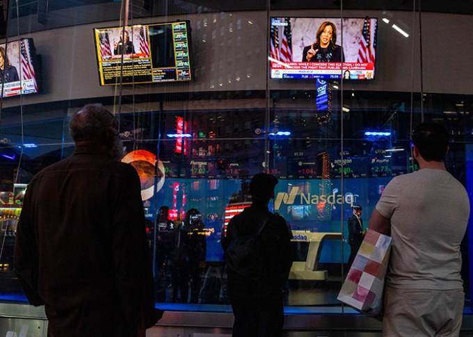 NYC Residents Watch Harris’ Concession