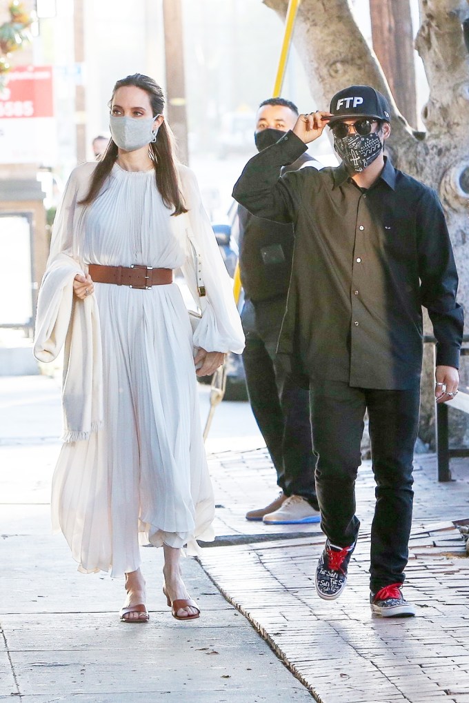 Angelina Jolie Out for Dinner With Pax