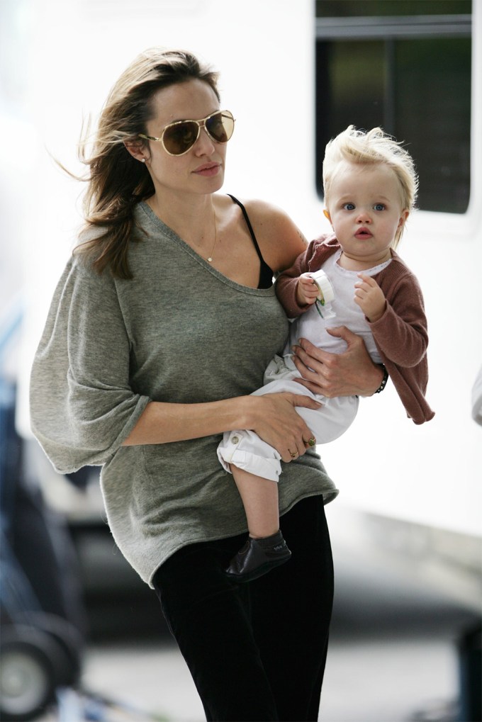 Angelina Jolie & Shiloh Jolie-Pitt Walking In NYC