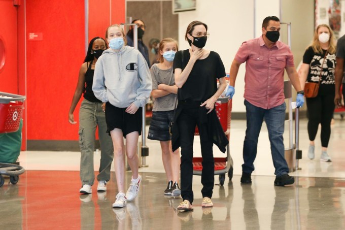 Angelina Jolie Takes Her Family To Target