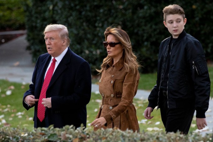 Barron Trump shows off a new hairsyle