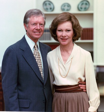 President Jimmy Carter and Rosalynn Carter in the White House. Rosalynn was a politically active First Lady, serving as as her husband's closest adviser and often sitting in on cabinet meetings. Ca. 1977.