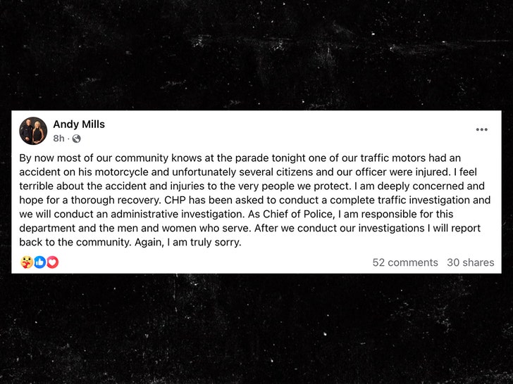 andy mills palm springs police department facebook statement