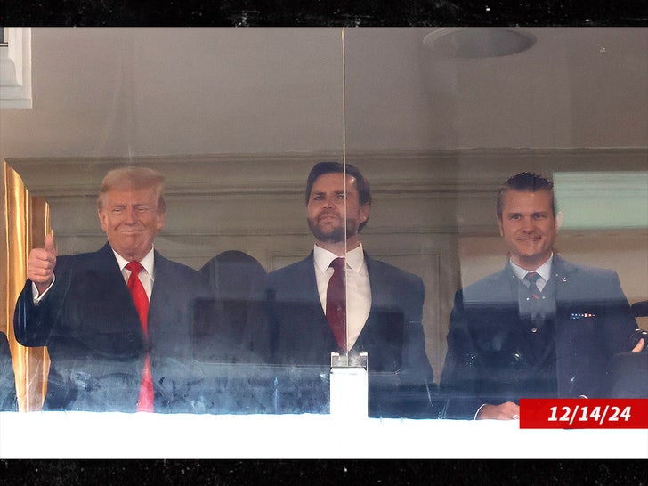 donald trump jd vance pete hegseth army navy football game