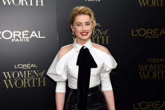 NEW YORK, NEW YORK - DECEMBER 04: Amber Heard attends the 14th Annual L'Oréal Paris Women Of Worth Awards at The Pierre on December 04, 2019 in New York City. (Photo by Lawrence Busacca/Getty Images for L'Oréal)