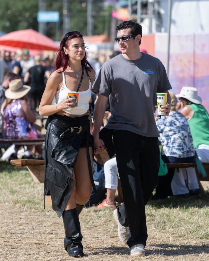 Dua Lipa & Callum Turner at Glastonbury 2024