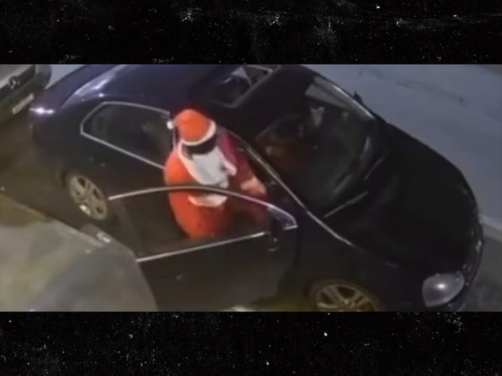 santa robbery santa costume car getaway