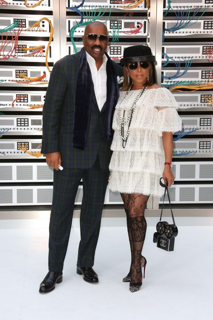 Steve & Marjorie Pose Inside the Chanel Show