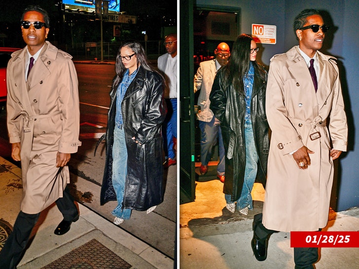 rihanna and asap rocky out to dinner lastnight getty 1