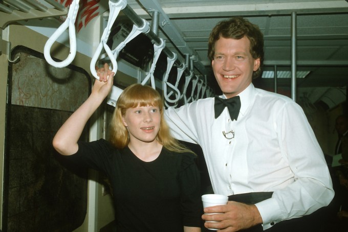 Amy Carter & David Letterman On The Subway