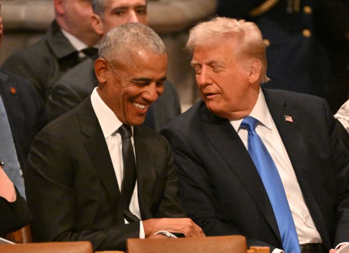 Trump & Obama Sharing a Laugh