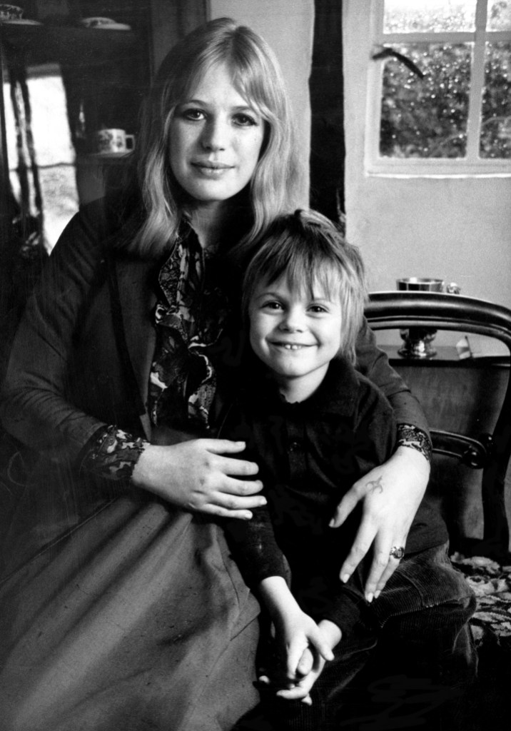 Marianne Faithfull and her son Nicholas. 22nd November 1970.