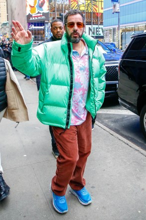 Adam Sandler is seen exiting 'Good Morning America' Show on March 22, 2023 in New York City.
'Good Morning America' TV show, New York, USA - 22 Mar 2023