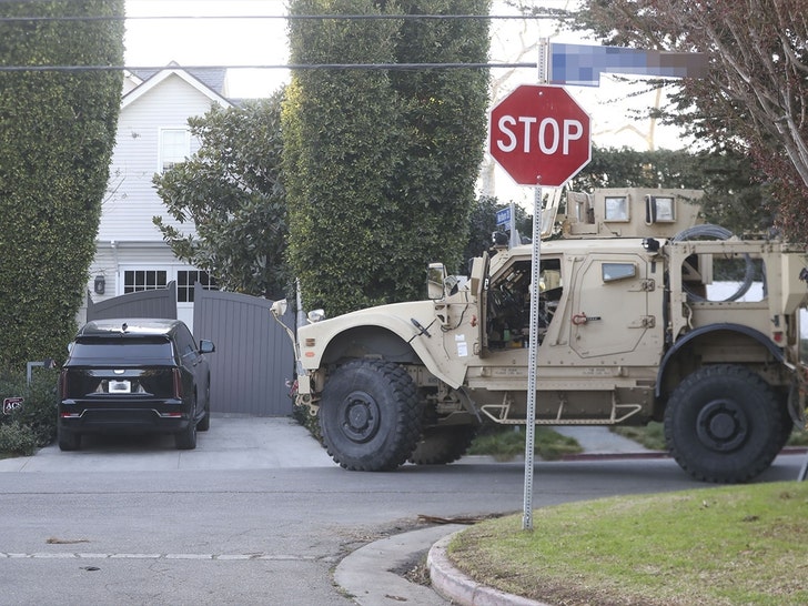 ben affleck military outside his home