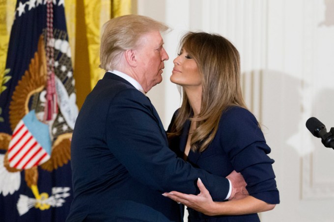 Donald & Melania Trump PDA