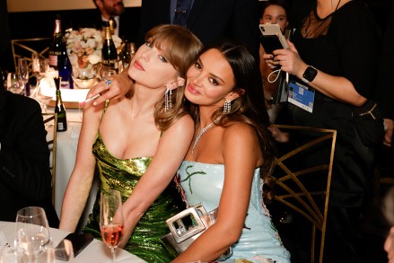 Taylor Swift at the 81st Annual Golden Globe Awards, airing live from the Beverly Hilton in Beverly Hills, California on Sunday, January 7, 2024, at 8 PM ET/5 PM PT, on CBS and streaming on Paramount+. Photo: Francis Specker/CBS ©2024 CBS Broadcasting, Inc. All Rights Reserved.