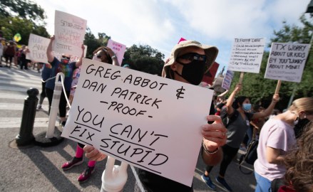 October 2, 2021, Austin, TX, United States: Several thousand Texas women rally at the Capitol south steps to protest recent Texas laws passed restricting women's right to abortion. A restrictive Texas abortion law makes it a crime to have an abortion after six weeks in most cases. 02 Oct 2021 Pictured: October 2, 2021, Austin, TX, United States: Several thousand Texas women rally at the Capitol south steps to protest recent Texas laws passed restricting women's right to abortion. A restrictive Texas abortion law makes it a crime to have an abortion after six weeks in most cases. Photo credit: ZUMAPRESS.com / MEGA TheMegaAgency.com +1 888 505 6342 (Mega Agency TagID: MEGA792812_001.jpg) [Photo via Mega Agency]