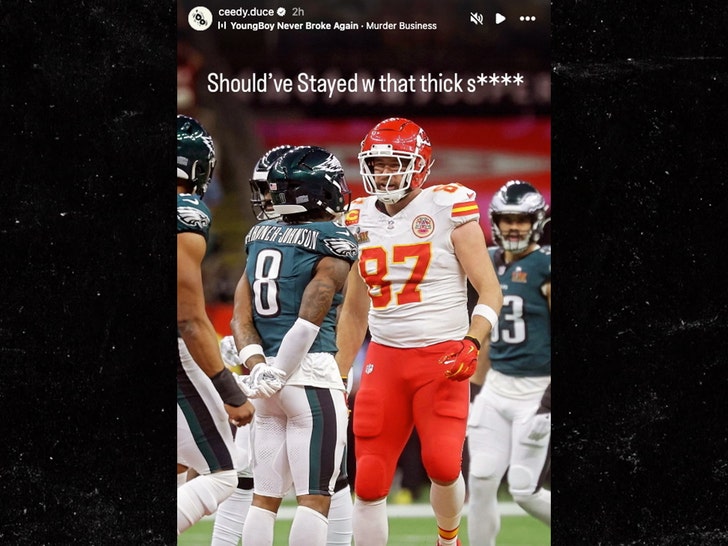 Ceedy Duce travis kelce super bowl taylor swift instagram story