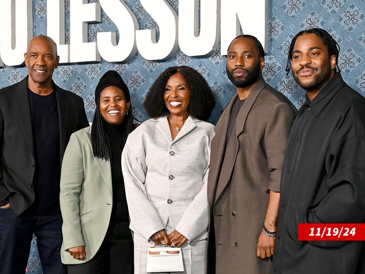 Denzel Washington, Katia Washington, Pauletta Washington, John David Washington, and Malcolm Washington