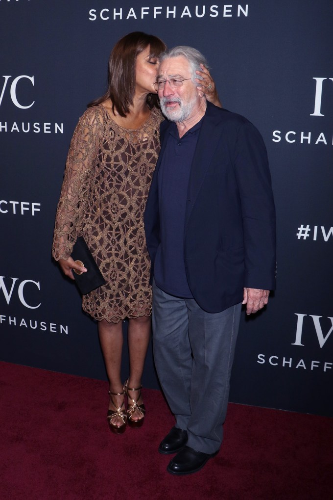 Grace Hightower Kisses Robert De Niro in New York