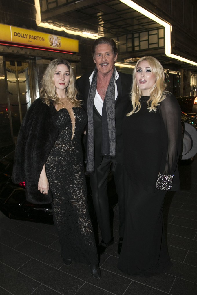 Taylor & Hayley Hasselhoff With Dad David