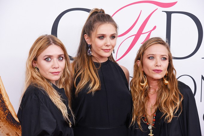 Mary-Kate, Elizabeth and Ashley Olsen at the 2016 CFDA Fashion Awards