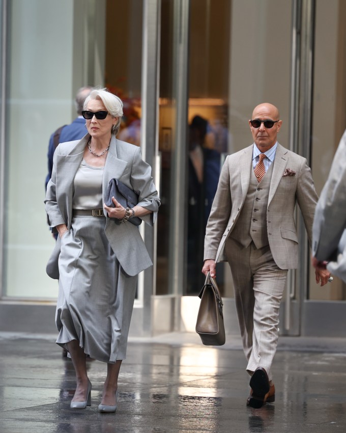 Meryl Streep & Stanley Tucci Filming