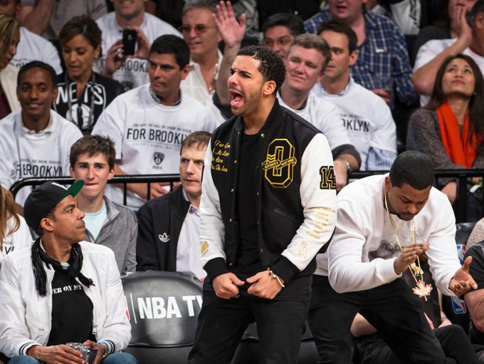 Drake cheers on the Toronto Raptors