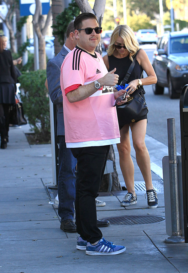 Jonah Hill Dons Pink Adidas in 2016