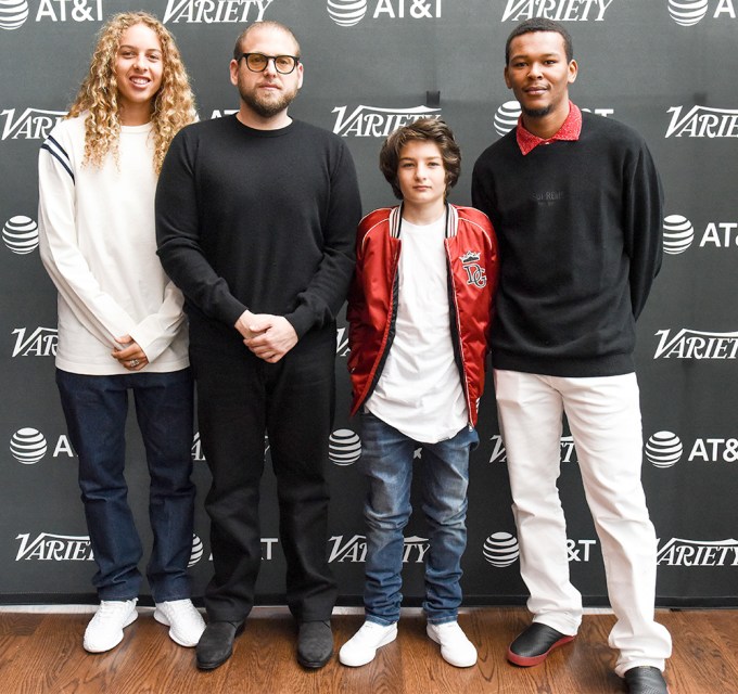 Jonah Hill Poses With the Stars of ‘Mid90s’ in 2018