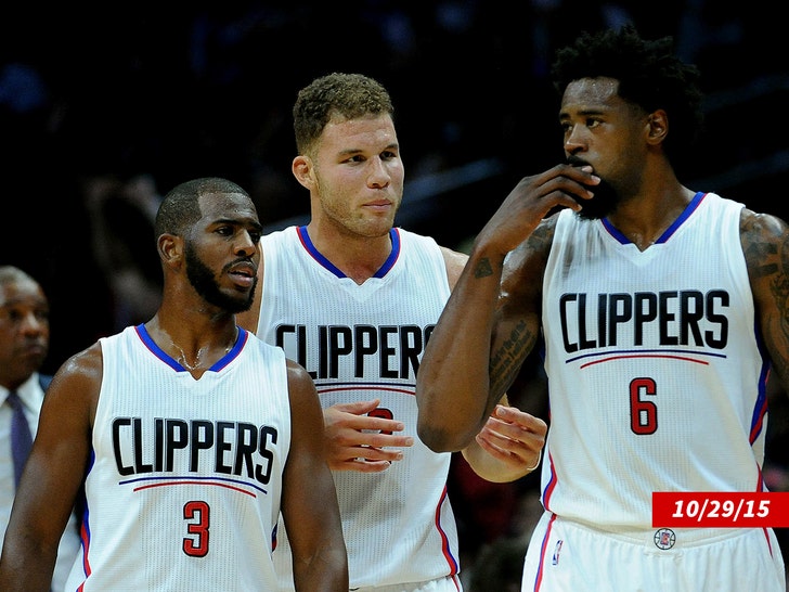 chris paul, blake griffin and deandre jordan getty