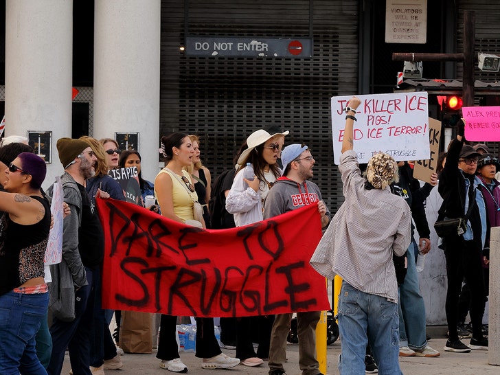 la dowtown protest getty
