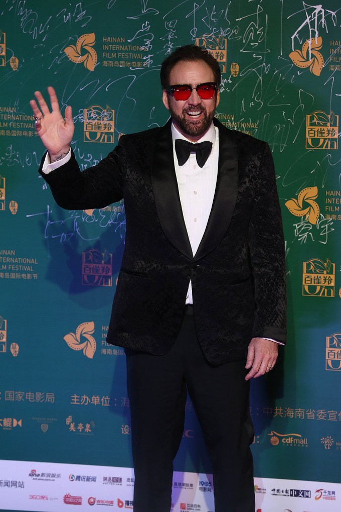 Nicolas Cage dresses up in a tux