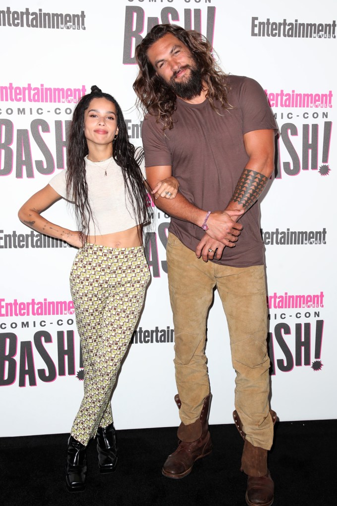 Jason Momoa & Zoe Kravitz At Comic Con