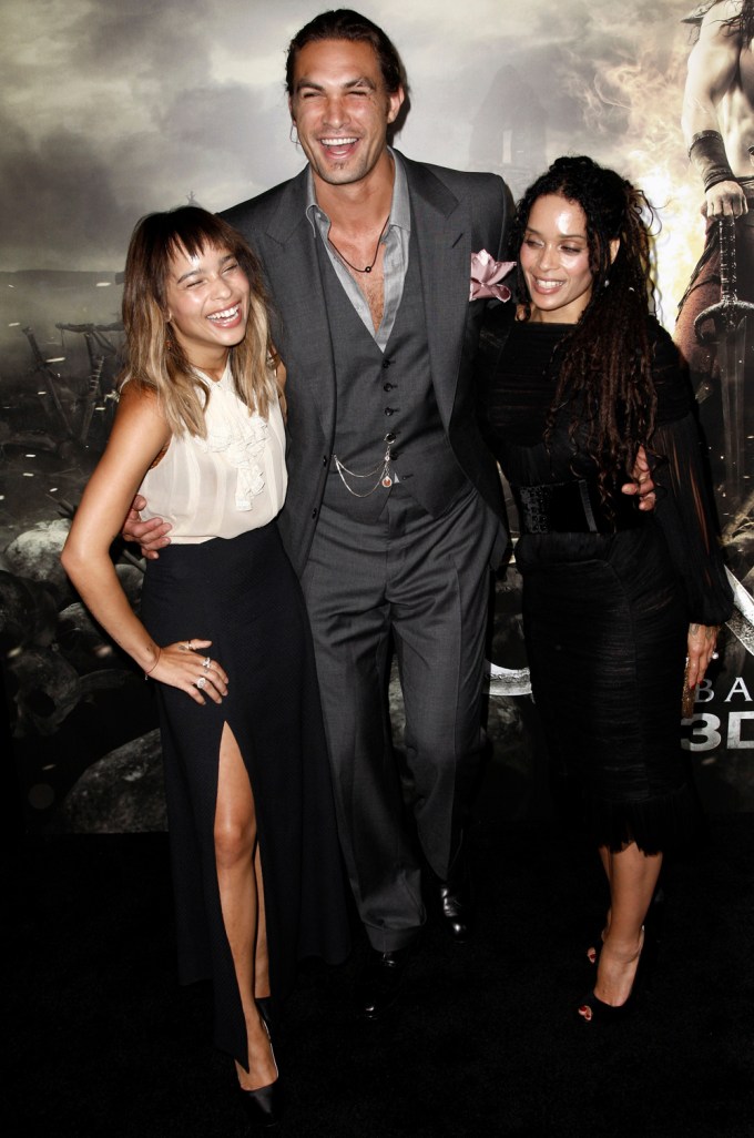 Jason Momoa, Zoe Kravitz & Lisa Bonet At The Premiere Of ‘Conan the Barbaian’