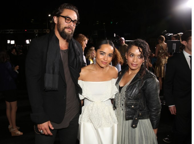 Jason Momoa, Zoe Kravitz & Lisa Bonet At The Premiere Of ‘Divergent’
