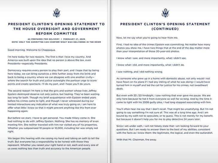 bill clinton statement 1