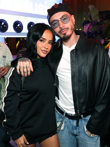 Becky G and J Balvin  Christopher Polk/Billboard via Getty