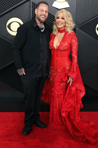 Jelly Roll and Bunnie Xo attend the 68th GRAMMY Awards on February 01, 2026 in Los Angeles, California. Jelly Roll and Bunnie Xo in February 2026 in Los Angeles John Shearer/Getty