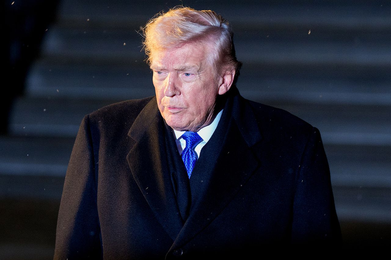 President Donald Trump on Feb. 6 Aaron Schwartz/Bloomberg via Getty