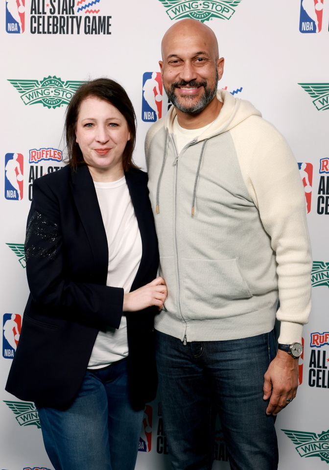 (L-R) Elle Key and Keegan-Michael Key attend the 2026 NBA All-Star Celebrity Game at The Kia Forum on February 13, 2026 in Inglewood, California. Elle Key and Keegan-Michael Key Matt Winkelmeyer/Getty