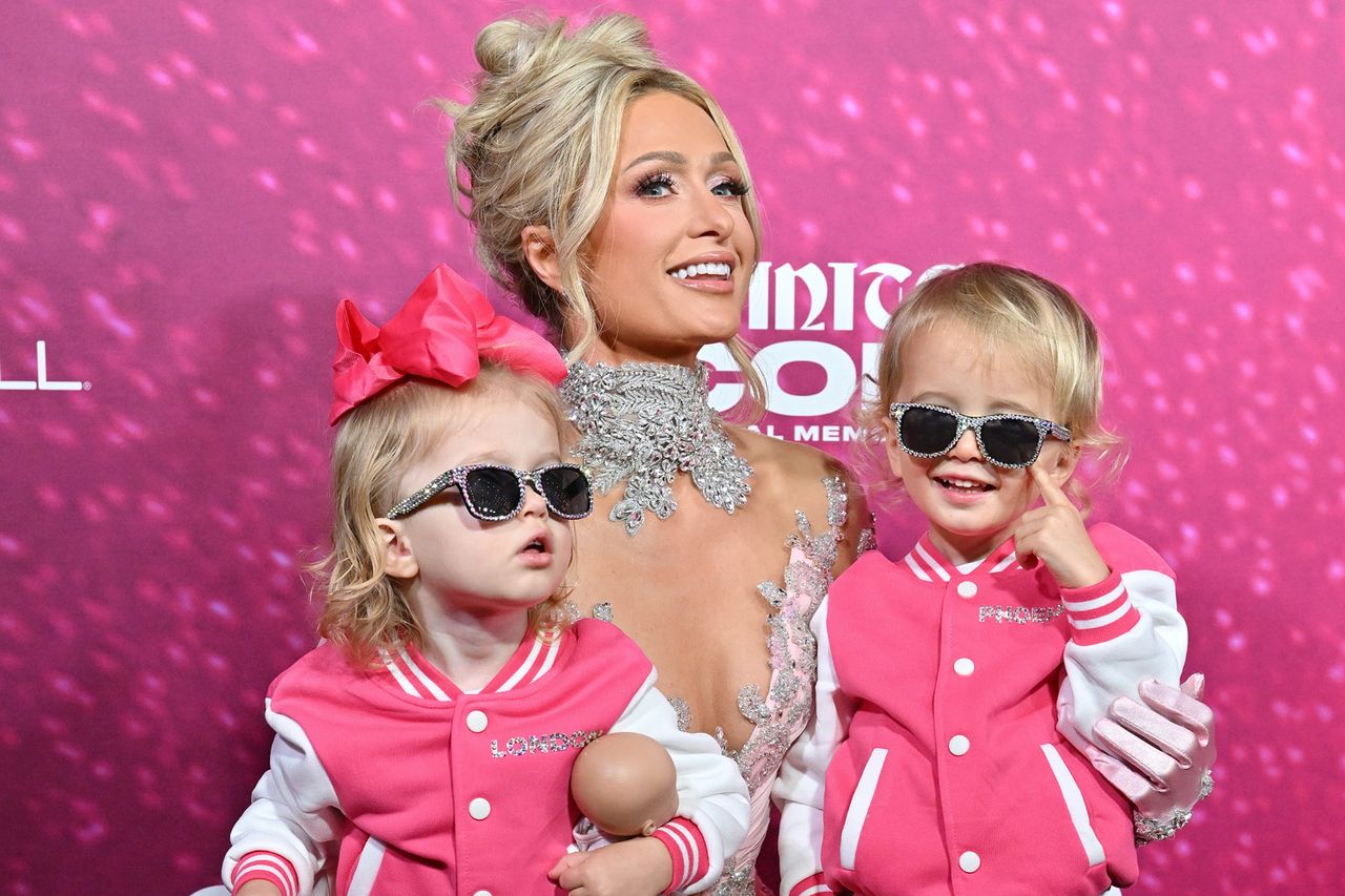 Paris Hilton with her kids Axelle/Bauer-Griffin/FilmMagic