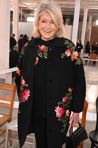 Martha Stewart at the Carolina Herrera fashion show as part of RTW Fall 2026 on February 12, 2026 in New York, New Yor Martha Stewart. Gilbert Flores/WWD via Getty